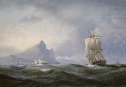 Anton Melbye Sailing ship off Gibraltar, Anton Melbye